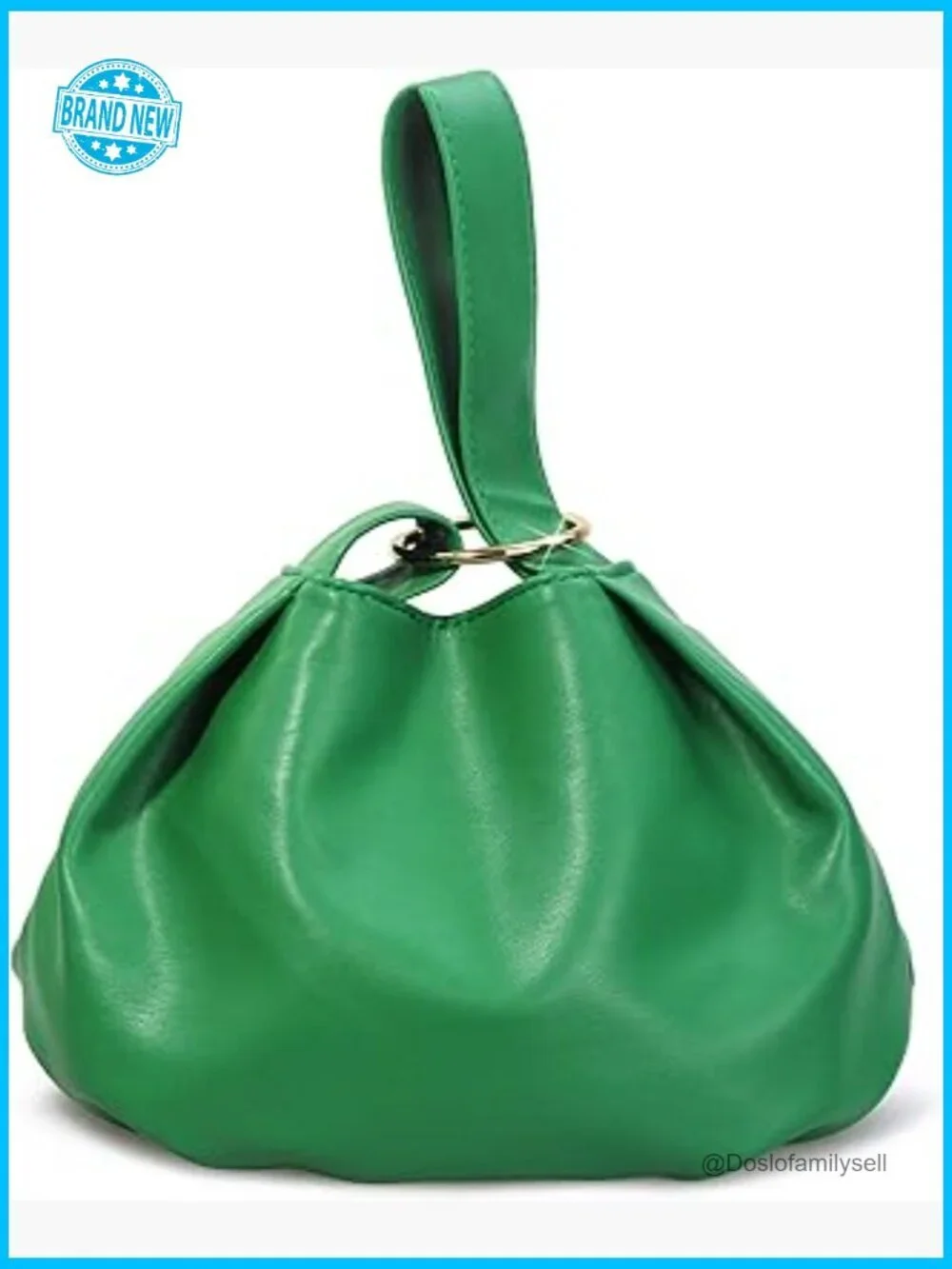 Soft Vegan Leather Hobo Top Handle Bag Small Tote Purse Clutch Wristlet